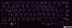 El teclado del HP ProBook x360 440 G1 con la luz de fondo encendida