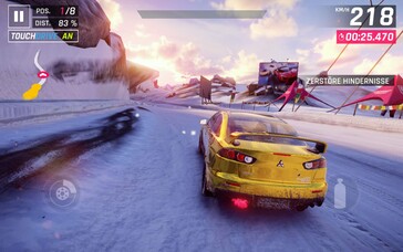 Asphalt 9 en el Samsung Galaxy Tab S9 FE