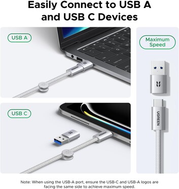 Compatibilidad con USB-A y USB-C