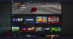 La nueva página de descubrimiento basada en estanterías introducida en la actualización de octubre de 2025 de s&box ayuda a sacar a la superficie los juegos creados por la comunidad de forma más eficaz (Imagen: Facepunch Studios)