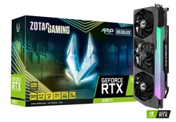 GPU Zotac Gaming GeForce RTX 3090 Ti AMP Extreme Holo. Unidad de revisión por cortesía de Nvidia India.