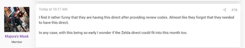 Publicación sobre «Majora's Mask» en las copias de reseña de «Fire Emblem: Fortune’s Weave»