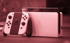 El modelo OLED de Nintendo Switch salió a la venta en 2021 y está alojado en un cuerpo metálico. (Fuente de la imagen: Nintendo - editado)