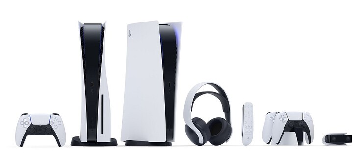 Las consolas PS5 y sus accesorios. (Fuente de la imagen: Sony/PlayStation)