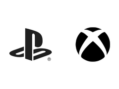 Los logotipos de PlayStation y Xbox sobre fondo blanco (fuente de la imagen: PlayStation y Xbox)