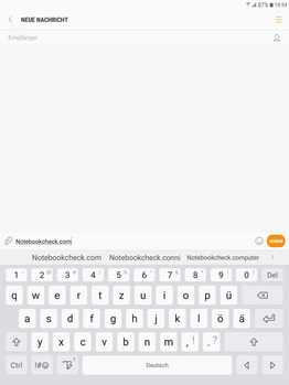 teclado virtual Samsung Galaxy Tab S3