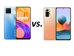 Comparación de cámaras Redmi Note 10 Pro vs. realme 8 Pro smartphone