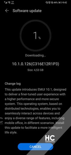 EMUI 10.1 para la serie P30 en Sudáfrica.