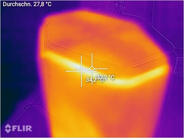 Temperaturas superficiales en las rejillas de ventilación del Netgear Nighthawk RS600