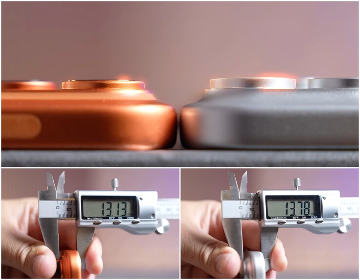 la unidad ficticia del iPhone 18 Pro Max tiene una protuberancia de la cámara más gruesa que la del iPhone 17 Pro Max.