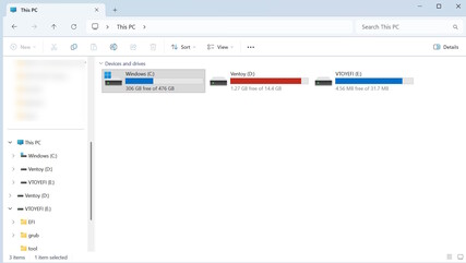 Los dos tabiques Ventoy