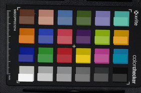 ColorChecker: La mitad inferior de cada área de color muestra el color de referencia.