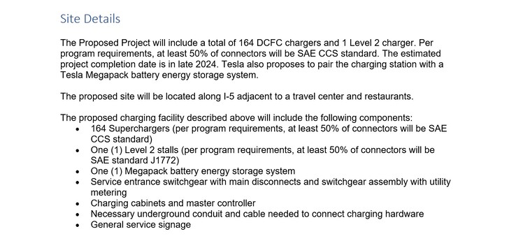 La propuesta concedida para la ubicación del mayor Supercargador de Tesla del mundo en Coalinga