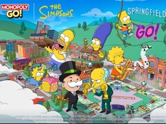 El arte promocional oficial en el evento Monopoly Go The Simpsons.