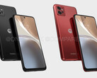 El Moto G32 en sus supuestos colores de lanzamiento. (Fuente de la imagen: @OnLeaks &amp; CompareDial)