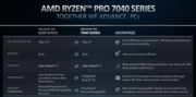 Ryzen Pro serie 7040 frente a Ryzen Pro 6000 (imagen vía AMD)