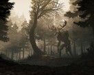 Imagen del juego GreedFall que muestra un bosque y una criatura. (Fuente de la imagen: Steam)