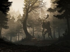 Imagen del juego GreedFall que muestra un bosque y una criatura. (Fuente de la imagen: Steam)