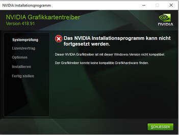 En el momento de escribir esta revisión, los controladores de Nvidia no se podían instalar