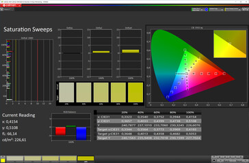 Saturación (estándar de color de pantalla [inferior], espacio de color de destino sRGB)