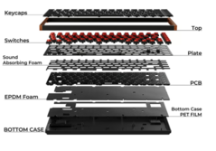 Materiales del maletín interior del Keychron K3