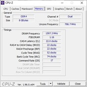 Lenovo IdeaPad Flex 5 CPU-Z: Pestaña de memoria
