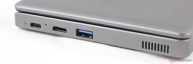 Izquierda: USB Tipo C con suministro de energía, Mini-HDMI, USB 3.0