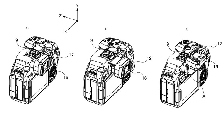 El EVF inclinable de Canon probablemente aumentará el tamaño de sus cámaras sin espejo premium, pero mejorará enormemente la ergonomía. (Fuente de la imagen: Canon)