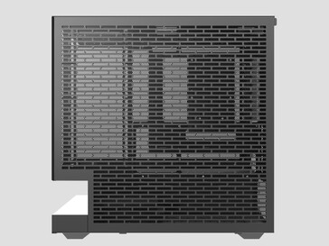 Vista lateral de la caja Floatron F1 mATX. (Fuente de la imagen: darkFlash)
