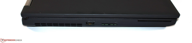 Izquierda: USB 3.0 tipo A, lector de tarjetas SD, lector de tarjetas inteligentes