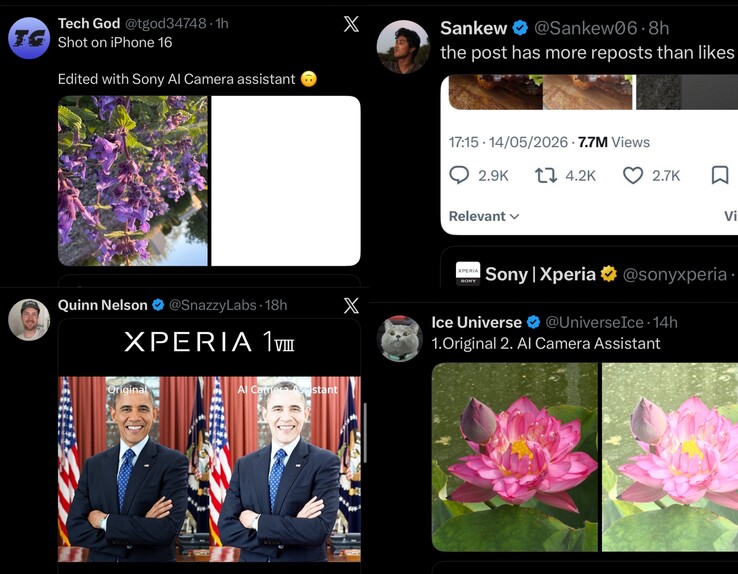 El hilo conductor de estas publicaciones incluye pies de foto como 
