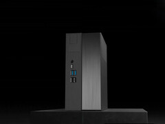 No está claro cuándo se lanzará el DeskSlim X600. En la imagen: una imagen promocional editada del DeskMini X600. (Fuente de la imagen: ASRock)