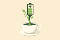 El té como santo grial: Una nueva esperanza para las pilas usadas. (Fuente de la imagen: GPT-image-1)