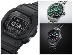 En la imagen: el Casio GW-5000HS-1 (izquierda), el Seiko Prospex SRPL53K1 (arriba a la derecha) y el reloj Citizen Promaster Mechanical GMT (abajo a la derecha). (Fuente de las imágenes: Casio, Seiko, Citizen)