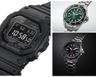 En la imagen: el Casio GW-5000HS-1 (izquierda), el Seiko Prospex SRPL53K1 (arriba a la derecha) y el reloj Citizen Promaster Mechanical GMT (abajo a la derecha). (Fuente de las imágenes: Casio, Seiko, Citizen)