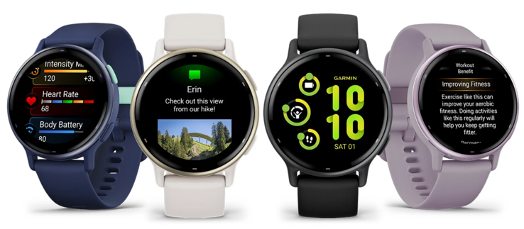 El smartwatch con GPS Garmin Vivoactive 5 está disponible en cuatro colores. (Fuente de la imagen: Garmin)