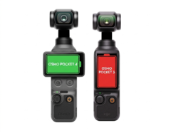 El Osmo Pocket 4 (izquierda) muestra tiempos de funcionamiento significativamente más largos que el Osmo Pocket 3 (derecha).