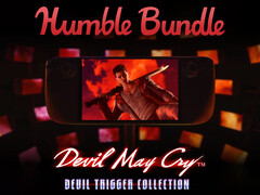 La Colección Devil Trigger caducará el 30 de julio. En la imagen: Steam Deck ejecutando DmC: Devil May Cry. (Fuente de la imagen: Steam y Humble Bundle - editado)