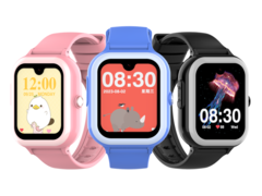 El smarwatch Rogbid K1 está disponible en tres colores: rosa, azul y negro (en la imagen). (Fuente de la imagen: Rogbid)