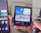 Una Galaxy Z Flip 7 en funcionamiento aparece en un vídeo práctico filtrado, que fue borrado con bastante rapidez (Fuente de la imagen: @andrei_eclynoh)