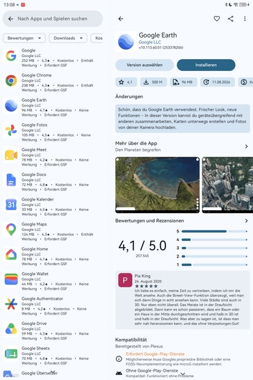 Podrá encontrar todas las aplicaciones de Google en la Aurora Store.