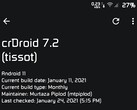 Android 11 (a través de crDroid 7.2 ROM) en Xiaomi Mi A1 (Fuente: Propio)