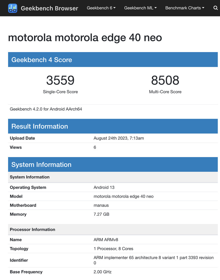 (Fuente de la imagen: Geekbench)