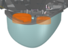 Un primer plano del sensor de fuerza del controlador y del actuador LRA en su gatillo principal(Fuente de la imagen: Brad Lynch)