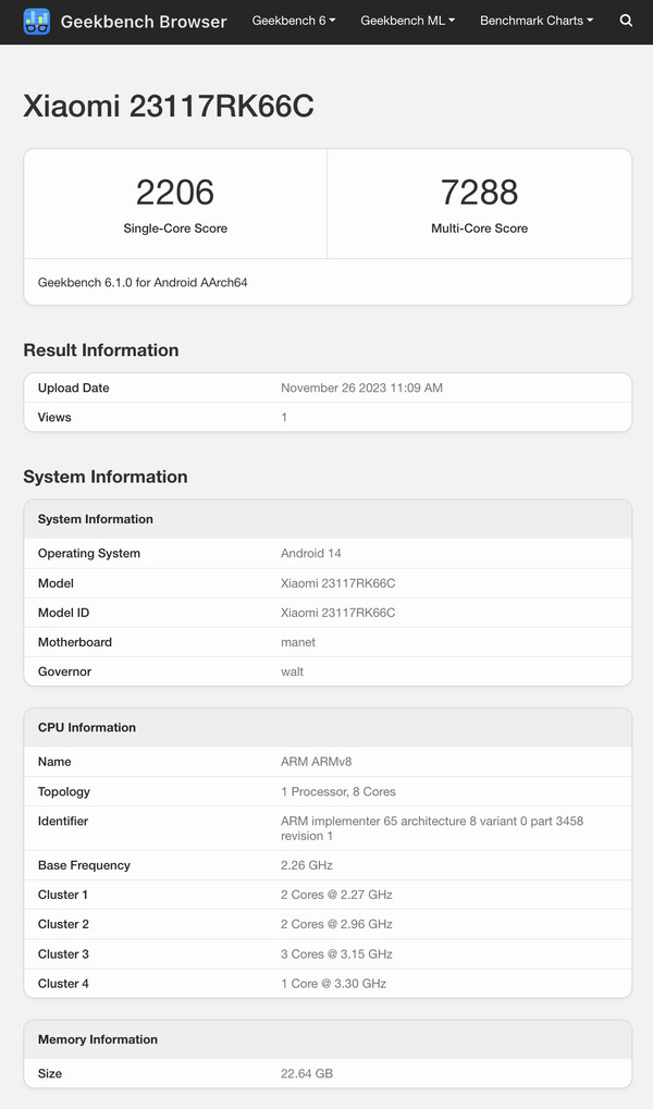 (Fuente de la imagen: Geekbench)