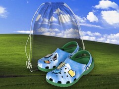 Windows xp crocs con diseño de papel tapiz bliss y encantos Microsoft jibbitz (fuente de imagen: microsoft)