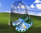 Windows xp crocs con diseño de papel tapiz bliss y encantos Microsoft jibbitz (fuente de imagen: microsoft)