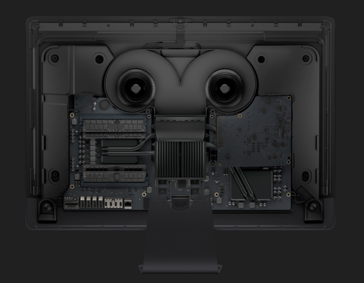 Disposición interna del iMac Pro (Foto: Apple)