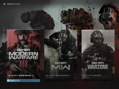 Se muestra el lanzador de Call of Duty HQ con Modern Warfare 2 y 3 (Fuente de la imagen: Activision)