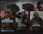 Se muestra el lanzador de Call of Duty HQ con Modern Warfare 2 y 3 (Fuente de la imagen: Activision)